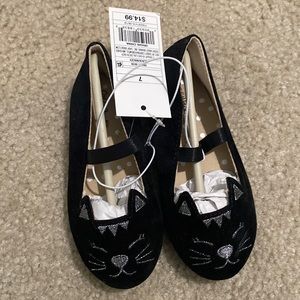 Cat and jack black bunny flats toddler girl